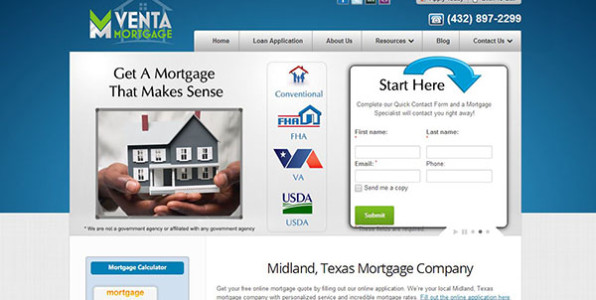 Venta Mortgage Web Design Infule
